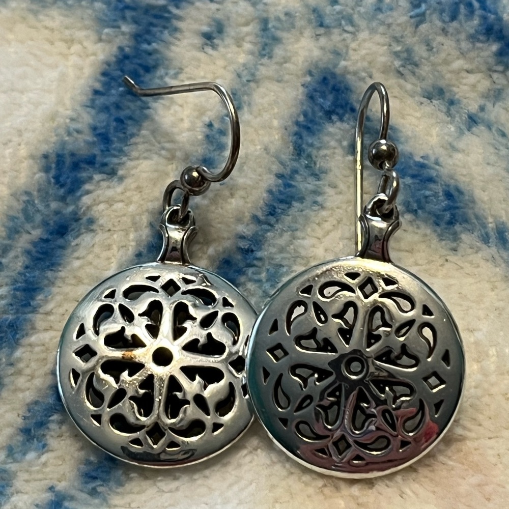 Brighton Intricate Silver Earrings